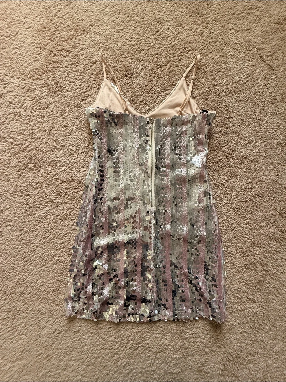 Forever 21 Blush Pink Sequin Slip Dress - Picture 3 of 4